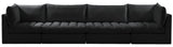 Jacob Velvet Modular Sofa - Luxurious Contemporary Seating with Deep Channel Tufting & Easy Attachment