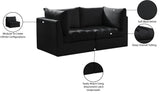 Jacob Velvet Modular Sofa - Luxurious Contemporary Seating with Deep Channel Tufting & Easy Attachment