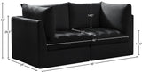 Jacob Velvet Modular Sofa - Luxurious Contemporary Seating with Deep Channel Tufting & Easy Attachment