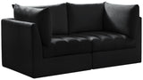 Jacob Velvet Modular Sofa - Luxurious Contemporary Seating with Deep Channel Tufting & Easy Attachment