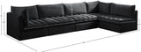 Jacob Modular Sectional Sofa - Luxurious Velvet, Deep Channel Tufting, Customizable Contemporary Design