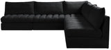 Jacob Modular Sectional Sofa - Luxurious Velvet, Deep Channel Tufting, Customizable Contemporary Design
