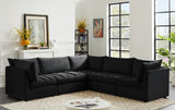 Jacob Modular Sectional Sofa - Luxurious Velvet, Deep Channel Tufting, Customizable Contemporary Design