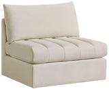 Jacob Modular Armless Chair - Luxurious Soft Upholstery, Deep Channel Tufting, Contemporary Design