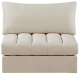 Jacob Modular Armless Chair - Luxurious Soft Upholstery, Deep Channel Tufting, Contemporary Design