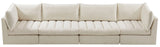 Jacob Velvet Modular Sofa - Luxurious Contemporary Seating with Deep Channel Tufting & Easy Attachment