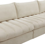 Jacob Velvet Modular Sectional Sofa - Luxurious Black Upholstery with Deep Channel Tufting Design