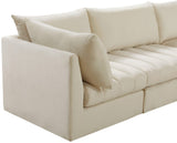 Jacob Velvet Modular Sectional Sofa - Luxurious Black Upholstery with Deep Channel Tufting Design