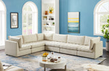 Jacob Velvet Modular Sectional Sofa - Luxurious Black Upholstery with Deep Channel Tufting Design