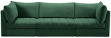 Jacob Velvet Modular Sofa - Luxurious Contemporary Seating with Deep Channel Tufting & Easy Attachment