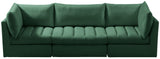 Jacob Velvet Modular Sofa - Luxurious Contemporary Seating with Deep Channel Tufting & Easy Attachment