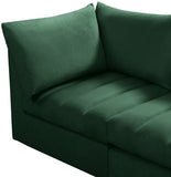 Jacob Velvet Modular Sofa - Luxurious Contemporary Seating with Deep Channel Tufting & Easy Attachment