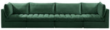 Jacob Velvet Modular Sofa - Luxurious Contemporary Seating with Deep Channel Tufting & Easy Attachment