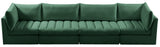 Jacob Velvet Modular Sofa - Luxurious Contemporary Seating with Deep Channel Tufting & Easy Attachment