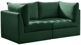 Jacob Velvet Modular Sofa - Luxurious Contemporary Seating with Deep Channel Tufting & Easy Attachment