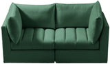 Jacob Velvet Modular Sofa - Luxurious Contemporary Seating with Deep Channel Tufting & Easy Attachment