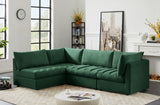 Jacob Velvet Modular Sectional Sofa - Luxurious Soft Black Upholstery with Contemporary Design