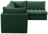 Jacob Velvet Modular Sectional Sofa - Luxurious Soft Black Upholstery with Contemporary Design