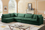 Jacob Velvet Modular Sectional Sofa - Luxurious Soft Black Upholstery with Contemporary Design