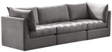 Jacob Velvet Modular Sofa - Luxurious Contemporary Seating with Deep Channel Tufting & Easy Attachment