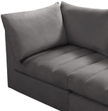 Jacob Velvet Modular Sofa - Luxurious Contemporary Seating with Deep Channel Tufting & Easy Attachment