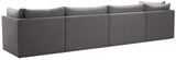 Jacob Velvet Modular Sofa - Luxurious Contemporary Seating with Deep Channel Tufting & Easy Attachment