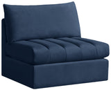Jacob Modular Armless Chair - Luxurious Soft Upholstery, Deep Channel Tufting, Contemporary Design