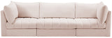 Jacob Velvet Modular Sofa - Luxurious Contemporary Seating with Deep Channel Tufting & Easy Attachment