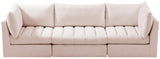 Jacob Velvet Modular Sofa - Luxurious Contemporary Seating with Deep Channel Tufting & Easy Attachment
