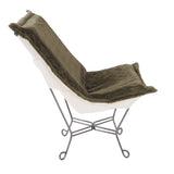 Scroll Puff Chair Angora Moss