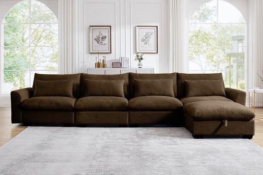 PERTH 157" 4-Seater Sofa with 1 Ottoman