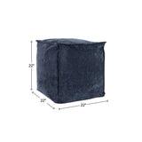 Komodo Navy Square Pouf