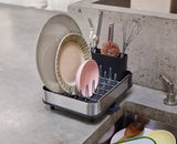 Extend™ Slim Steel Expandable Grey Dish Drainer