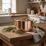 Mauviel M'Heritage M'250 B 10-Piece Cookware Set, Brass Handles