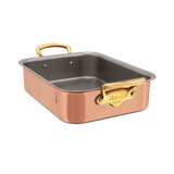 Mauviel Copper Roasting Pan with Brass Handles, 5.51 x 3.94-In