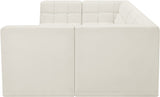 Relax Black Velvet Modular Sectional Sofa with Biscuit Tufting - Stylish Comfort for Any Space
