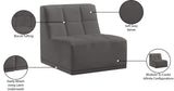 Relax Contemporary Armless Chair with Soft Upholstery, Biscuit Tufting & Modular Design for Versatility