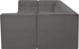 Relax Black Velvet Modular Sectional with Biscuit Tufting for Ultimate Comfort and Modern Style