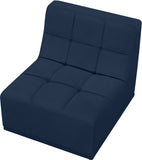 Relax Contemporary Armless Chair with Soft Upholstery, Biscuit Tufting & Modular Design for Versatility