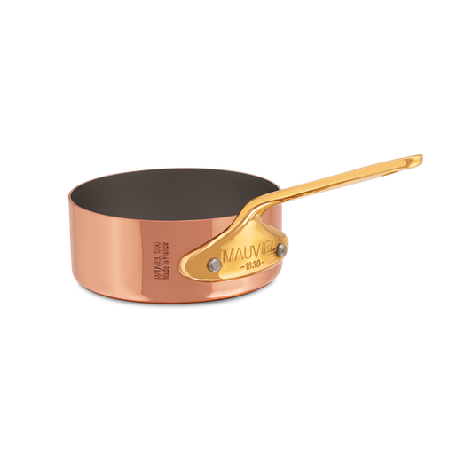 Mauviel M'MINIS Copper Saute Pan With Brass Handle, 0.26-Quart