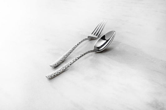 Lucca Faceted 2pc Serving Set