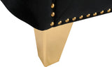 Michelle Velvet Chair - Glamorous Contemporary Design with Gold Nailheads and Deep Button Tufting