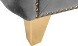 Michelle Velvet Chair - Glamorous Contemporary Design with Gold Nailheads and Deep Button Tufting