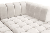Gwen Contemporary 3-Piece Sectional Sofa with Deep Tufting and Gold & Chrome Legs for Stylish Comfort