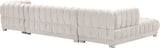 Gwen Contemporary 3-Piece Sectional Sofa with Deep Tufting and Gold & Chrome Legs for Stylish Comfort