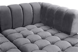 Gwen Contemporary 3-Piece Sectional Sofa with Deep Tufting and Gold & Chrome Legs for Stylish Comfort