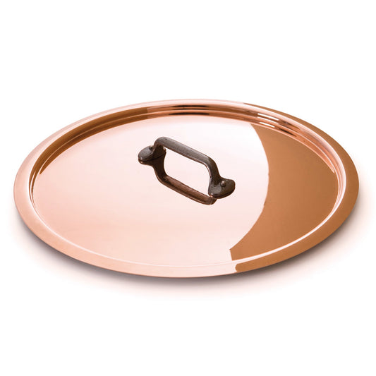 Mauviel Copper Curved Lid With Cast Iron Handle, 4.7-In