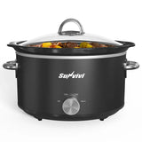 4 Quart Slow Cooker Mini Food Warmer with 3 Heating Settings