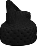 Royal Velvet Contemporary 2-Piece Sectional - Spacious, Stylish Seating with Deep Button Tufting Comfort