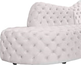 Royal Velvet Contemporary 2-Piece Sectional - Spacious, Stylish Seating with Deep Button Tufting Comfort